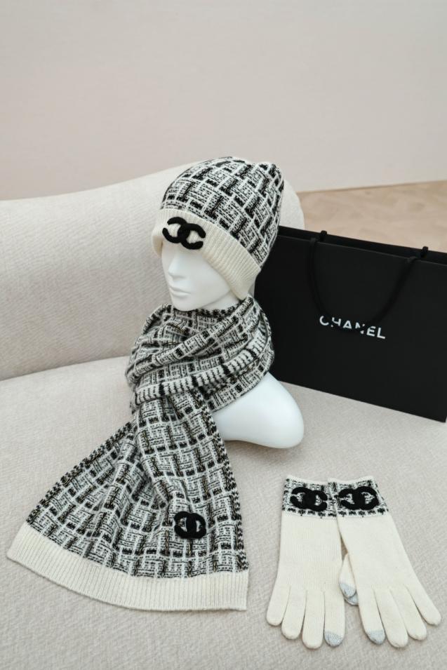 réplica,joyas,joyería,1:1,replica,fake,lujo,barato réplica,joyas,joyería,1:1,replica,fake,lujo,barato Conjunto de tres piezas de bufanda con logo de terciopelo de Chanel (I2IAE)
