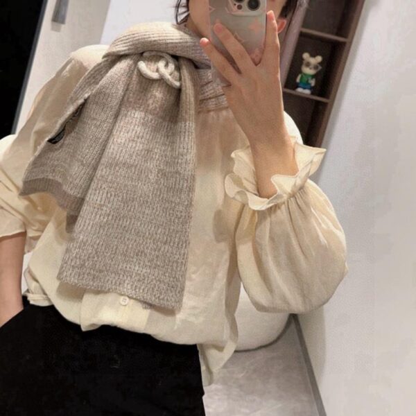 réplica,joyas,joyería,1:1,replica,fake,lujo,barato Nueva colección Otoño/Invierno de Chanel: Bufanda de punto 24b/Bufanda larga de punto de cachemir (D4FRA)