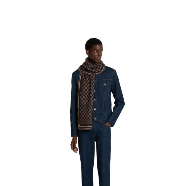 réplica,joyas,joyería,1:1,replica,fake,lujo,barato Bufanda de lana GG de GUCCI, colección de accesorios de seda suave con exquisito ribete (F9VKL)