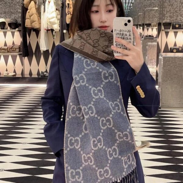 réplica,joyas,joyería,1:1,replica,fake,lujo,barato Edición de aniversario de Gucci de alta calidad, confeccionada en seda de doble cara de alta torsión y lana Lane (A17EL).