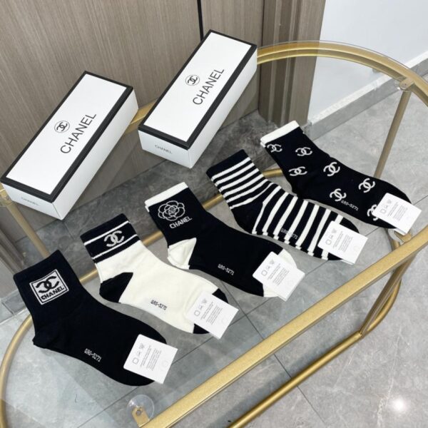 réplica,joyas,joyería,1:1,replica,fake,lujo,barato [Cinco pares por caja] Calcetines Dior de media caña para hombre y mujer (TOXNB)