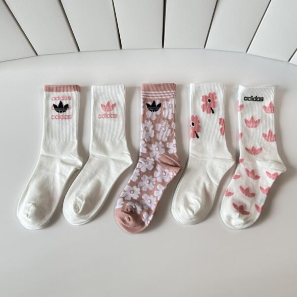 réplica,joyas,joyería,1:1,replica,fake,lujo,barato Calcetines Adidas New Originals de media caña, 5 pares por caja (DGUI1)