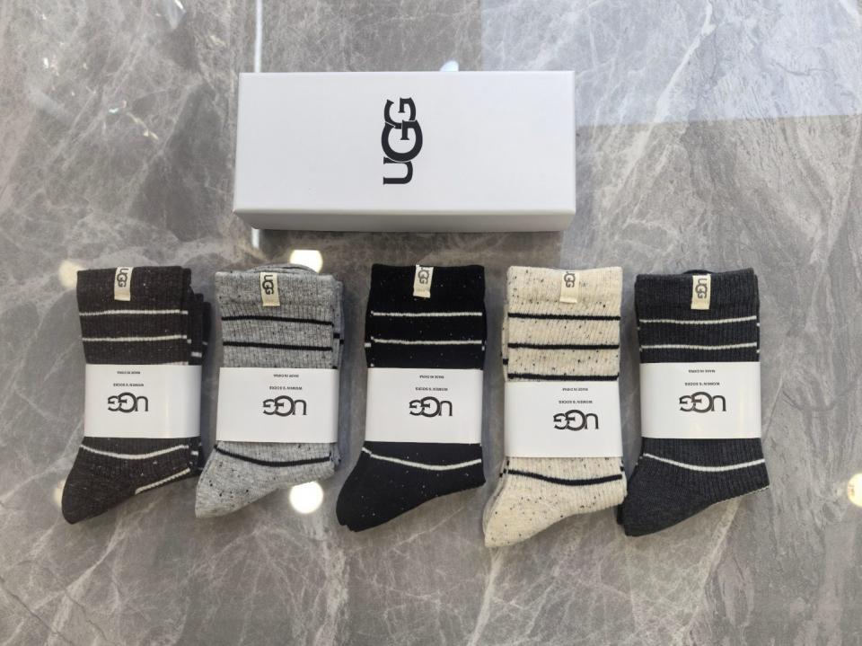 réplica,joyas,joyería,1:1,replica,fake,lujo,barato réplica,joyas,joyería,1:1,replica,fake,lujo,barato Calcetines UGG New Cashmere de media caña, 5 pares por caja (FBEL3)