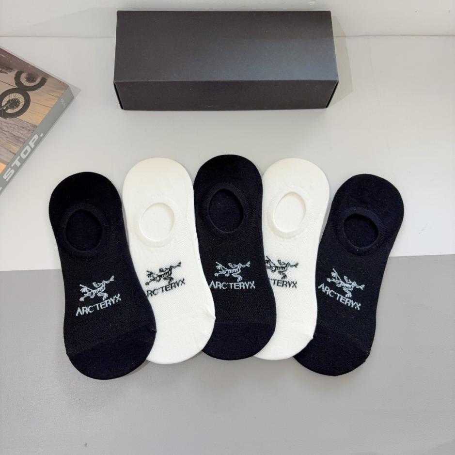 réplica,joyas,joyería,1:1,replica,fake,lujo,barato réplica,joyas,joyería,1:1,replica,fake,lujo,barato (5 pares por caja) Calcetines náuticos ARC’TERYX 2025, tejido de algodón y bambú (SLKWD)