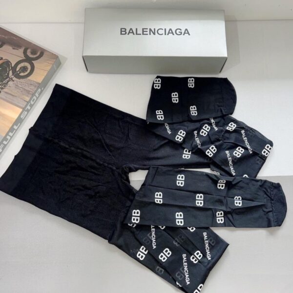 réplica,joyas,joyería,1:1,replica,fake,lujo,barato (Un par por caja) Medias BALENCIAGA Letter Socks (7CF2C)