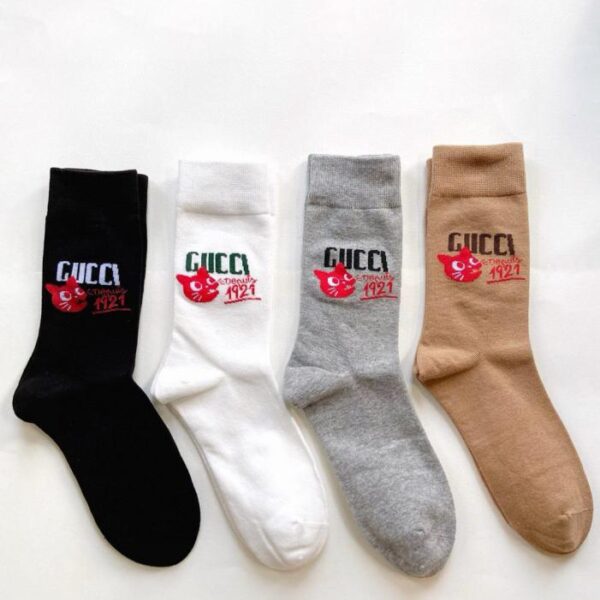réplica,joyas,joyería,1:1,replica,fake,lujo,barato 【Dos pares por caja】Calcetines Chanel hasta la pantorrilla, calcetines de media pantorrilla + calcetines hasta la rodilla, combinación clásica (WXCH9)