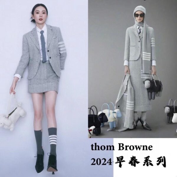 réplica,joyas,joyería,1:1,replica,fake,lujo,barato 【Una caja contiene 2 pares】Calcetines THOM BROWNE hasta la pantorrilla, calcetines de media pantorrilla + calcetines hasta la rodilla, combinación clásica (H1BXY)