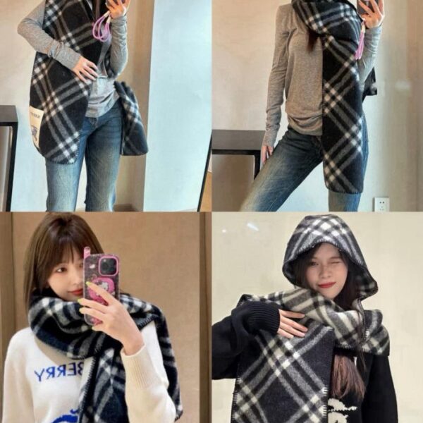 réplica,joyas,joyería,1:1,replica,fake,lujo,barato El nuevo conjunto de chal/bufanda/chal con capucha de Burberry (RVRWJ)