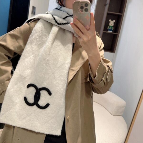 réplica,joyas,joyería,1:1,replica,fake,lujo,barato Nueva bufanda de punto de CHANEL Otoño/Invierno, bufanda larga de punto de cachemir (MZ34B)