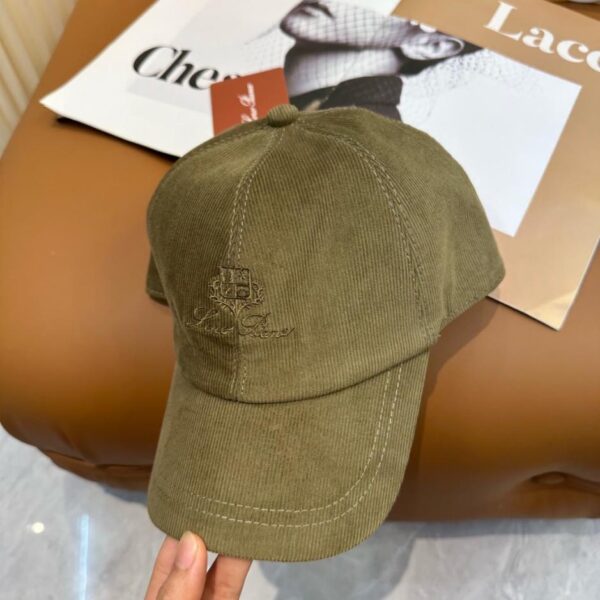 réplica,joyas,joyería,1:1,replica,fake,lujo,barato Nueva gorra de béisbol de pana de alta gama Loro Piana (QN1K7)