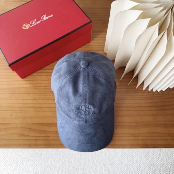 réplica,joyas,joyería,1:1,replica,fake,lujo,barato Gorra de béisbol de ante de alta calidad Loro Piana (4KQ4E)