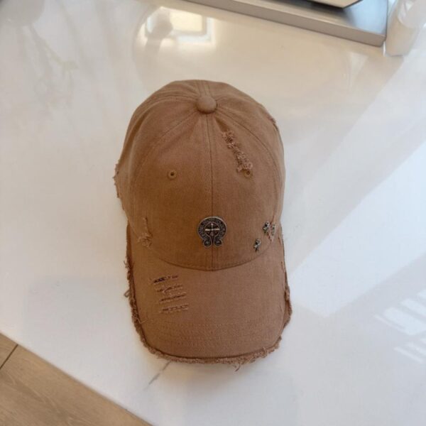 réplica,joyas,joyería,1:1,replica,fake,lujo,barato Gorra de béisbol de algodón cepillado Chrome Hearts (39D54)