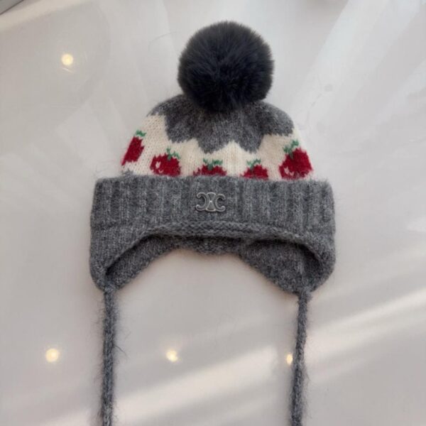 réplica,joyas,joyería,1:1,replica,fake,lujo,barato El nuevo gorro de esquí de Celine, más grueso y cálido, con orejeras (68CBJ)