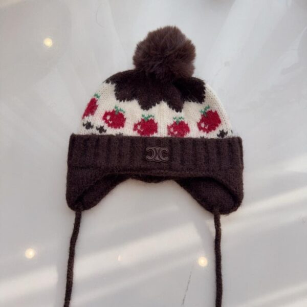 réplica,joyas,joyería,1:1,replica,fake,lujo,barato El nuevo gorro de esquí grueso y cálido de Celine con orejeras (VFO6R)