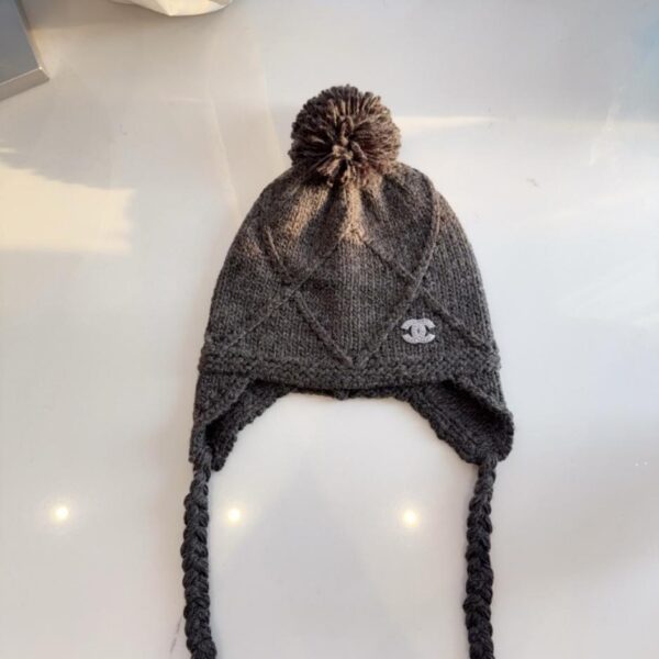 réplica,joyas,joyería,1:1,replica,fake,lujo,barato Sombrero con orejeras Chanel Otoño/Invierno con jacquard de patrón de rombos (L3LTV)