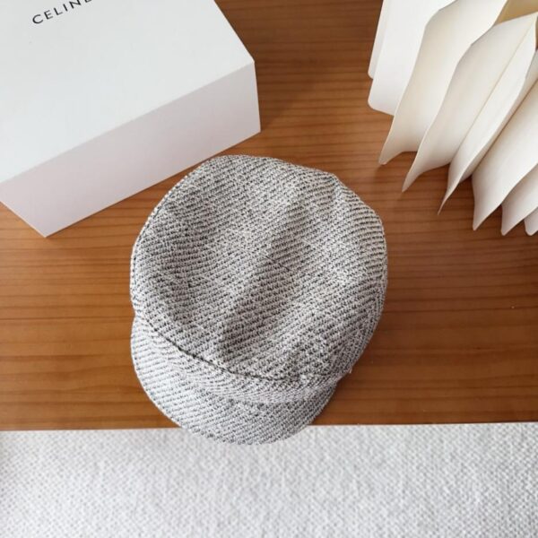 réplica,joyas,joyería,1:1,replica,fake,lujo,barato Nuevo modelo de otoño de Celine para mujer, estilo retro japonés, tipo pintor, estilo coreano, sombrero octogonal de gran circunferencia (R2ZZO)