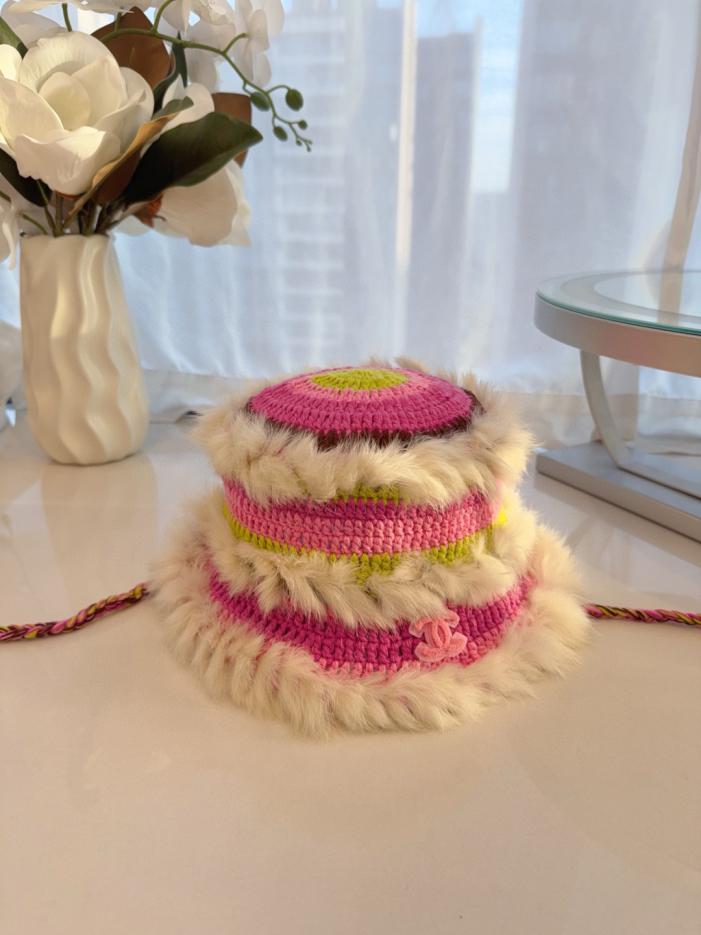 réplica,joyas,joyería,1:1,replica,fake,lujo,barato réplica,joyas,joyería,1:1,replica,fake,lujo,barato Sombrero de pescador trenzado de punto CHANEL (0VBEV)