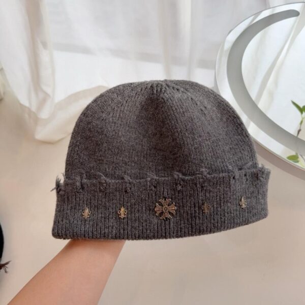 réplica,joyas,joyería,1:1,replica,fake,lujo,barato Nuevo gorro de punto rasgado de Chrome Hearts (INOXQ)