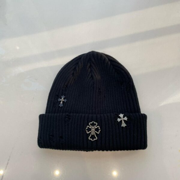 réplica,joyas,joyería,1:1,replica,fake,lujo,barato Gorro de punto de diseño resistente de Chrome Hearts para otoño/invierno (IUH4D)