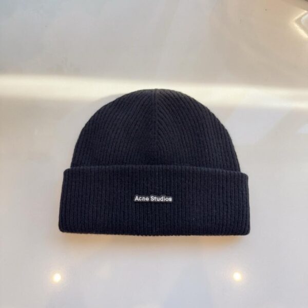 réplica,joyas,joyería,1:1,replica,fake,lujo,barato Gorro de lana de punto Acne Studios Otoño/Invierno, Gorro de lana de doble capa gruesa 100% (5L3QQ)