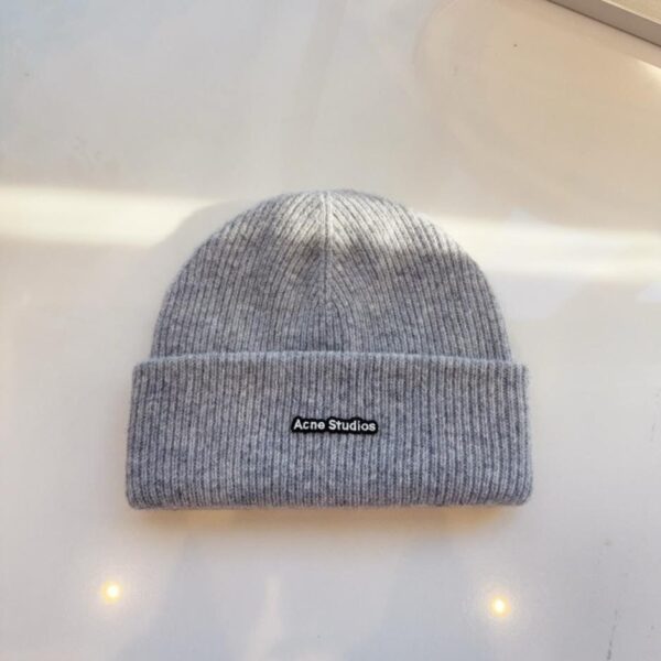 réplica,joyas,joyería,1:1,replica,fake,lujo,barato Gorro de lana de punto Acne Studios Otoño/Invierno, Gorro de punto de doble capa grueso 100% lana (O6Q7V)