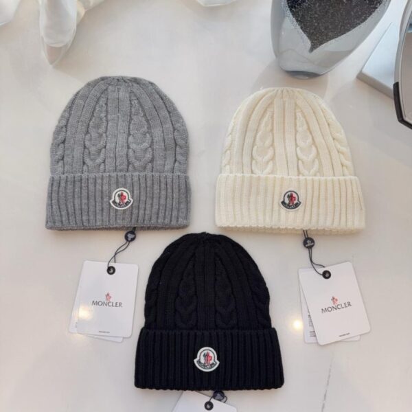 réplica,joyas,joyería,1:1,replica,fake,lujo,barato Gorro de lana de punto trenzado Moncler Otoño/Invierno (GZCN3)