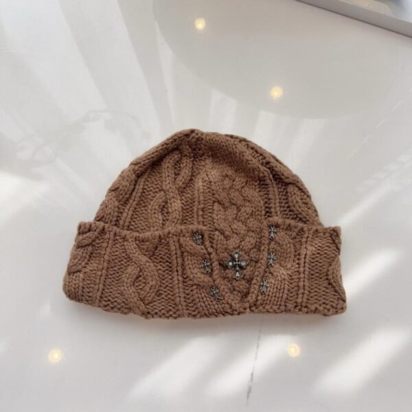 réplica,joyas,joyería,1:1,replica,fake,lujo,barato Nuevo gorro de punto Chrome Hearts Otoño/Invierno, elegante gorro de punto trenzado, unisex (S4CT4)
