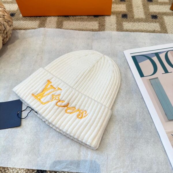 réplica,joyas,joyería,1:1,replica,fake,lujo,barato Gorro de punto con logo bordado de Louis Vuitton, unisex (AEOLN)