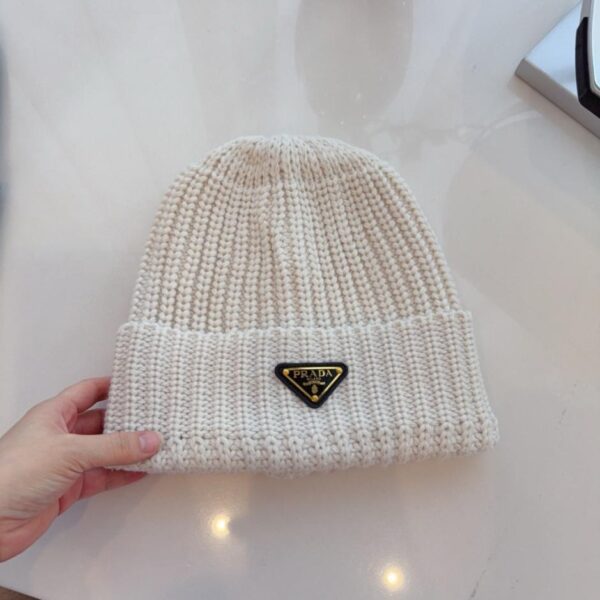 réplica,joyas,joyería,1:1,replica,fake,lujo,barato Gorro Prada de punto grueso, de corte holgado, cálido y unisex (LSJ1X)