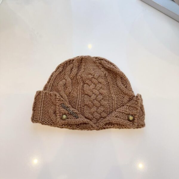 réplica,joyas,joyería,1:1,replica,fake,lujo,barato Gorro de lana Saint Laurent New Wool con diseño jacquard y exclusivo diseño de un solo lado (NZUW7)