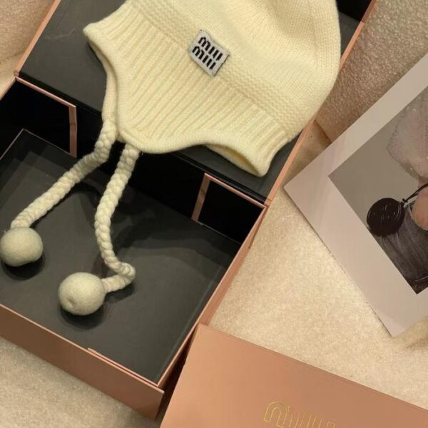 réplica,joyas,joyería,1:1,replica,fake,lujo,barato Gorro de punto con orejeras MIUMIU (HF1YI)