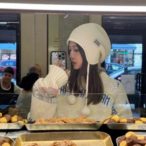 réplica,joyas,joyería,1:1,replica,fake,lujo,barato Nuevo gorro de lana 100% de Celine con orejeras (G83D3)