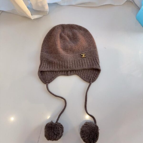 réplica,joyas,joyería,1:1,replica,fake,lujo,barato Nuevo gorro de lana 100% de Celine con orejeras (MMR6G)