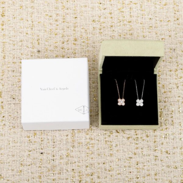 réplica,joyas,joyería,1:1,replica,fake,lujo,barato Boutique / Mini aretes de trébol con diamantes, ¡disponibles en oro auténtico de 18 quilates y diamantes! (RTSYU)