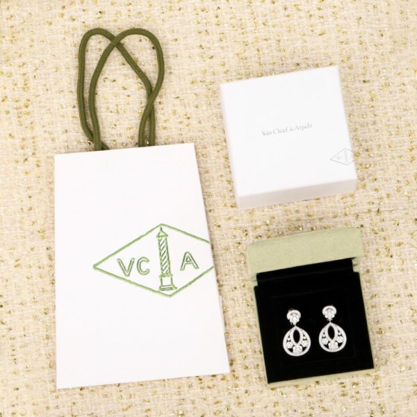 réplica,joyas,joyería,1:1,replica,fake,lujo,barato Boutique / Van Cleef & Arpels ofrece pendientes de copo de nieve VCA hechos a medida con oro auténtico y diamantes (JIGWC).
