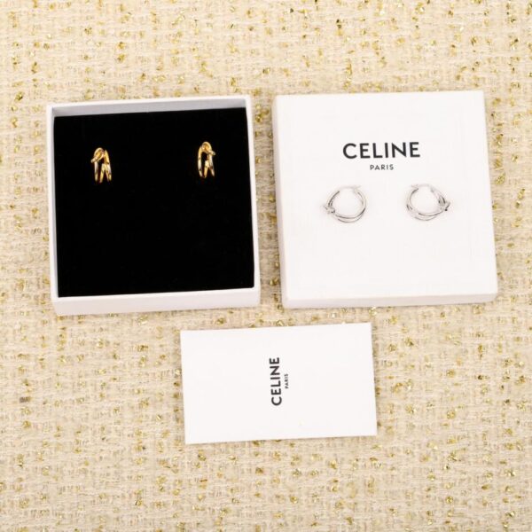 réplica,joyas,joyería,1:1,replica,fake,lujo,barato Boutique / Pendientes anudados 3D de Celine (XXYKN)