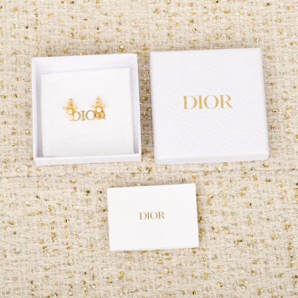réplica,joyas,joyería,1:1,replica,fake,lujo,barato Boutique / Pendientes de perla con estrella de cinco puntas de Dior (Y7R6G)