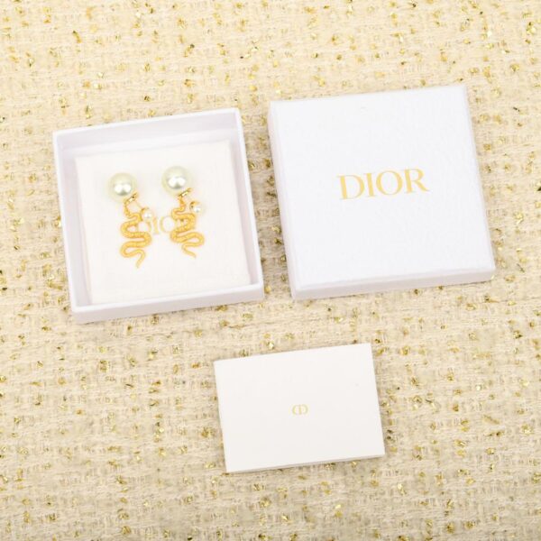 réplica,joyas,joyería,1:1,replica,fake,lujo,barato Boutique / [Pendientes de perlas de edición limitada Dior Year of the Snake] (22U86)