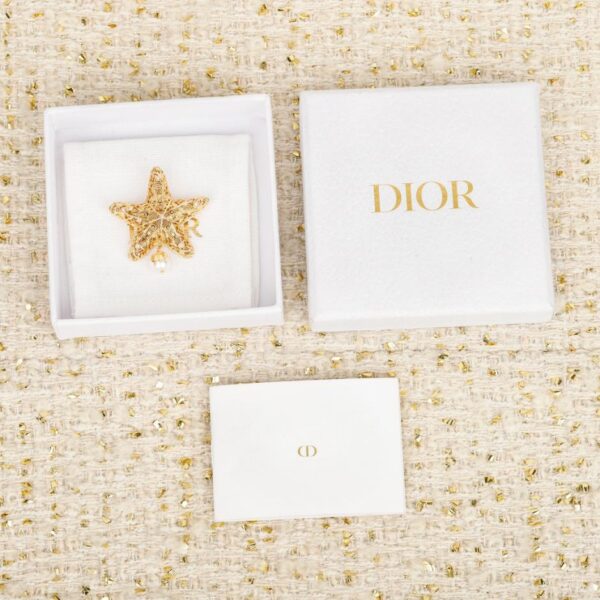 réplica,joyas,joyería,1:1,replica,fake,lujo,barato Boutique / Broche de perlas con forma de CD y estrella de mar de Dior (50A53)