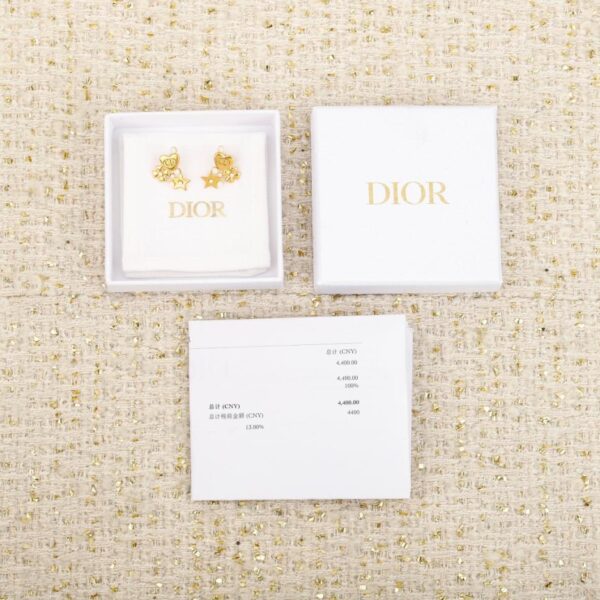 réplica,joyas,joyería,1:1,replica,fake,lujo,barato Boutique / Pendientes Dior Pearl Star con forma de trébol de cuatro hojas y corazón en forma de CD (U9ZXB)
