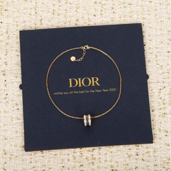 réplica,joyas,joyería,1:1,replica,fake,lujo,barato Boutique / Collar de esmalte con diamantes Dior (D7882)