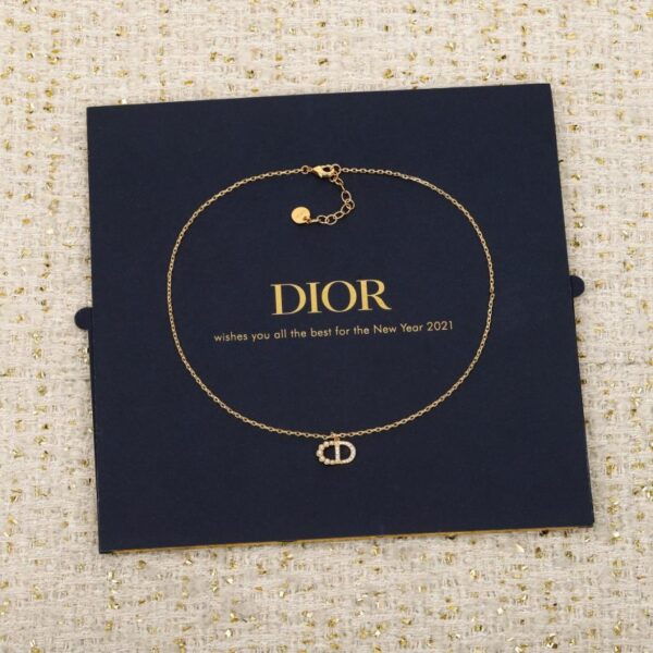 réplica,joyas,joyería,1:1,replica,fake,lujo,barato Boutique / Pulsera y collar CD de Dior con mitad diamantes y mitad perlas (M0HT2)