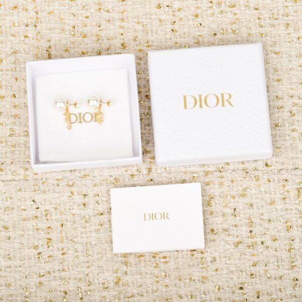 réplica,joyas,joyería,1:1,replica,fake,lujo,barato Boutique / Pendientes Dior con colgante de caballito de mar y caracola con doble perla (BTFAG)