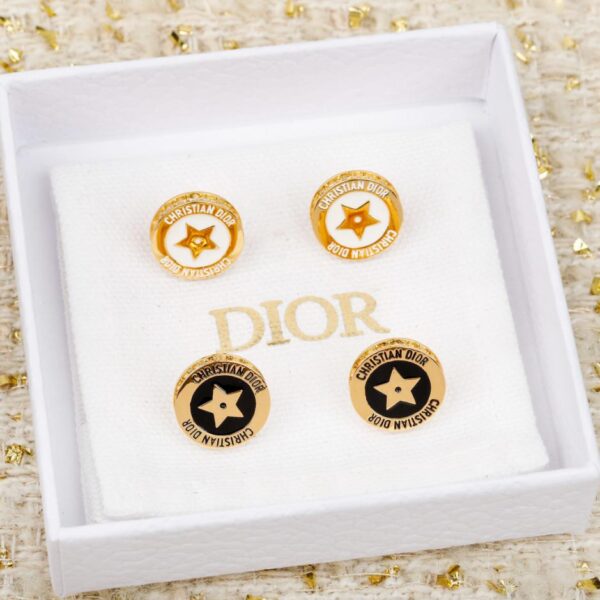 réplica,joyas,joyería,1:1,replica,fake,lujo,barato Boutique / Pendientes redondos con insignia de Dior (TUMVY)