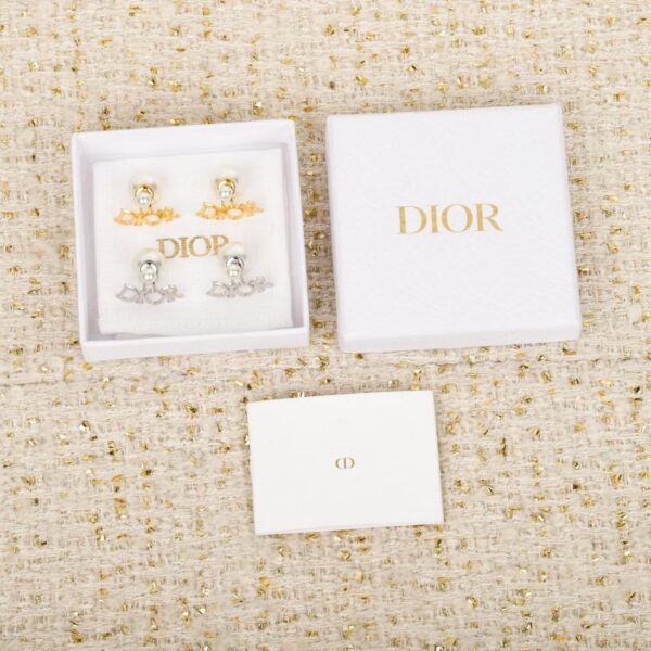 réplica,joyas,joyería,1:1,replica,fake,lujo,barato Boutique / Pendientes de doble perla con colgante de letra Dior (JN6JI)