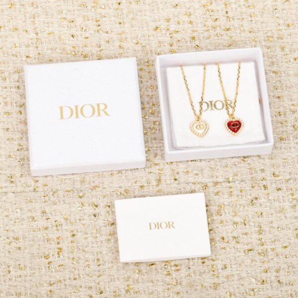 réplica,joyas,joyería,1:1,replica,fake,lujo,barato Boutique / Collar de corazón con cuentas mini de Dior (X0G8W)