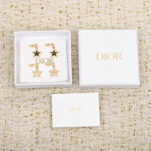 réplica,joyas,joyería,1:1,replica,fake,lujo,barato Boutique / Pendientes Dior de diamantes y esmalte (GDMVZ)
