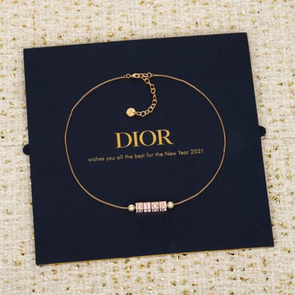 réplica,joyas,joyería,1:1,replica,fake,lujo,barato Boutique / Collar de porcelana rosa Dior (BLH6D)