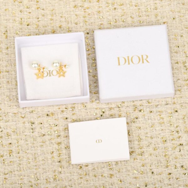 réplica,joyas,joyería,1:1,replica,fake,lujo,barato Boutique / Pendientes de perla con estrella de cinco puntas Dior 25 (CKO4J)