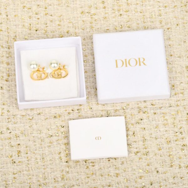 réplica,joyas,joyería,1:1,replica,fake,lujo,barato Boutique / Pendientes de perla tamaño CD con estrella de cinco puntas Dior 25 (JYGV5)